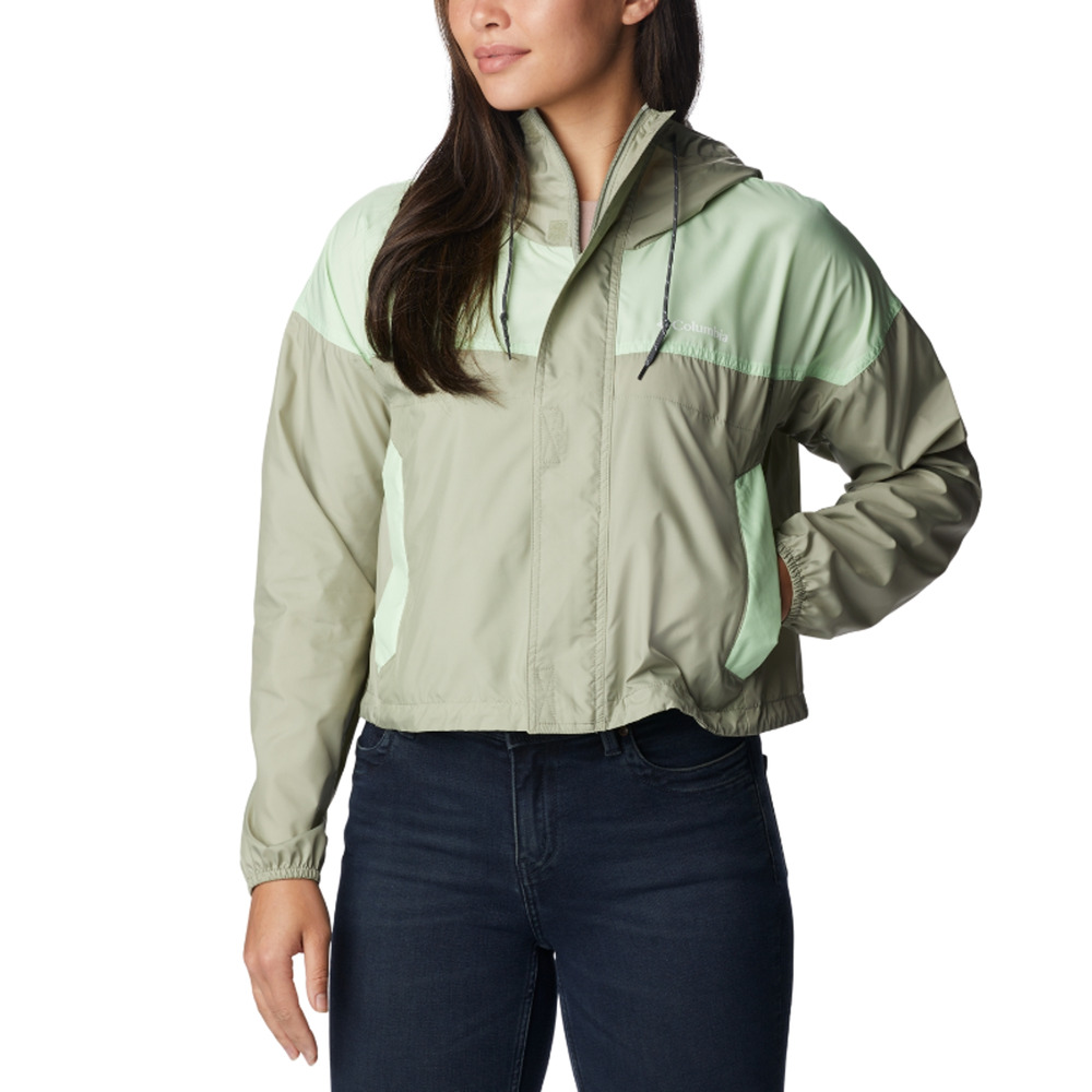 Columbia Women Flash Challenger Cropped Jacket Safari Key West Size XL